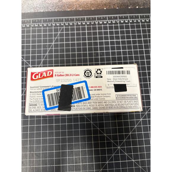 Glad Medium Drawstring Trash Bags 8 Gallon 26 Count – New - Picture 3 of 3